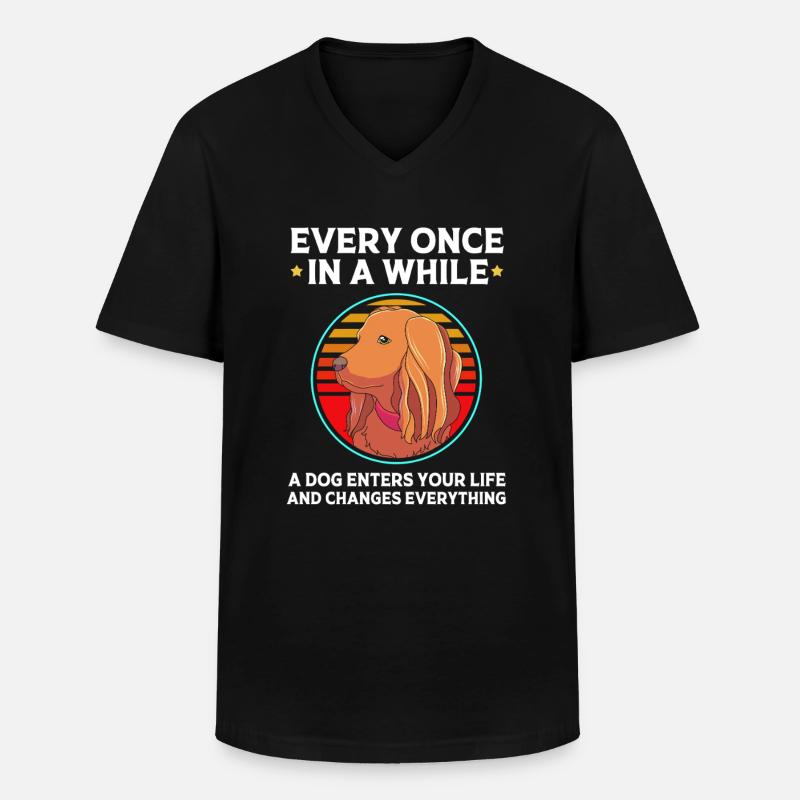 Boykin Spaniel - Männer-T-Shirt mit V-Ausschnitt - Schwarz
