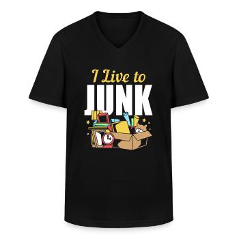 Flohmarkt Trödelmarkt - Männer-T-Shirt mit V-Ausschnitt - Schwarz - Vorne - AI Model Male 178 dark (178cm)
