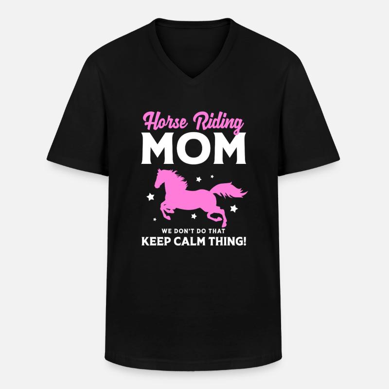 Pferderennen Mama Mutter - Männer-T-Shirt mit V-Ausschnitt - Schwarz