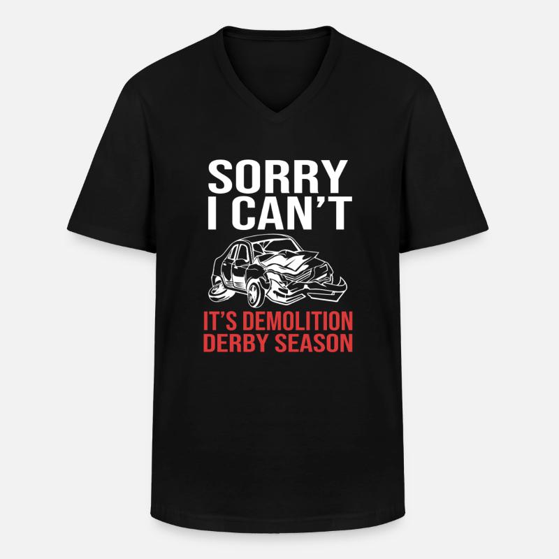 Abriss Derby - Männer-T-Shirt mit V-Ausschnitt - Schwarz