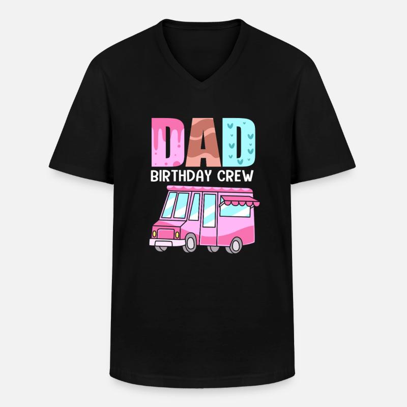 Eiscreme Eiswagen Eis Eisdiele - Men's V-Neck T-Shirt - black
