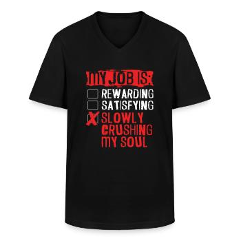 Programmeur médical Codeur médical - T-shirt col V Homme - noir - Devant - AI Model Male 178 dark (178cm)