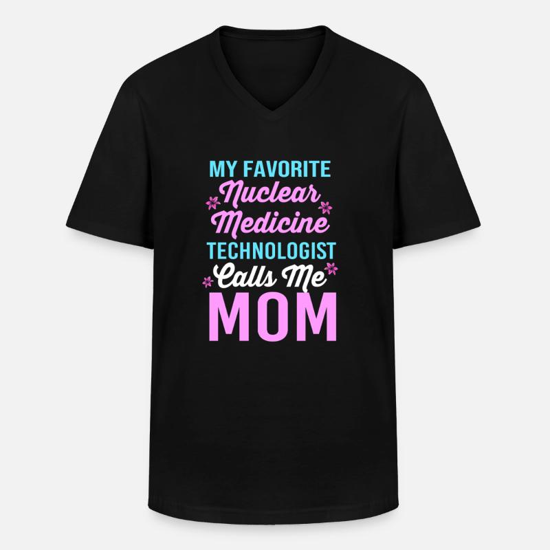 Nuklear Nuklearmedizin Atom Radiologie - Männer-T-Shirt mit V-Ausschnitt - Schwarz