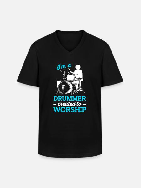 Drumsticks Drums Drummers - Men's V-Neck T-Shirt - black