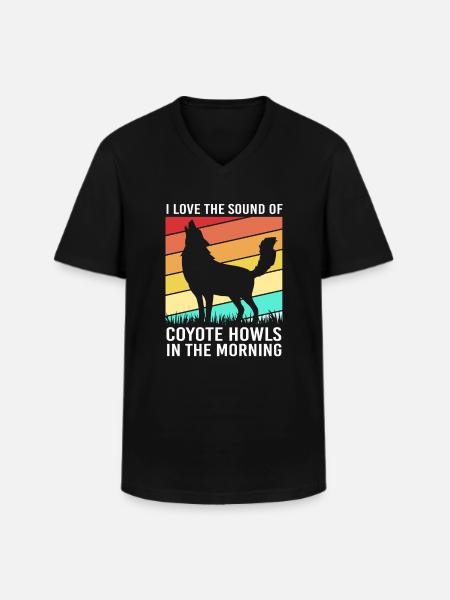 Jagd Jäger Kojote - Männer-T-Shirt mit V-Ausschnitt - Schwarz