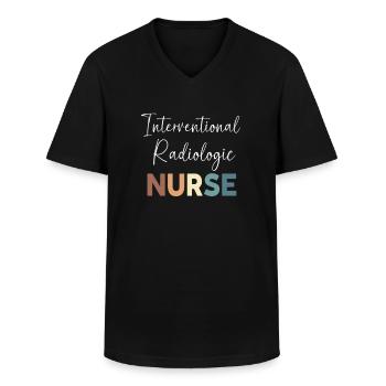 IRM Radiologue Radiologie Rad Tech X-ray - T-shirt col V Homme - noir - Devant - AI Model Male 178 dark (178cm)
