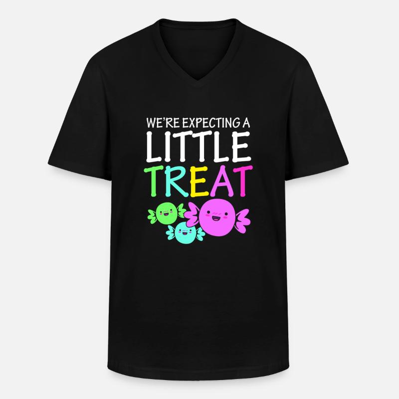 Gender Reveal Halloween Werdende Mutter - Männer-T-Shirt mit V-Ausschnitt - Schwarz