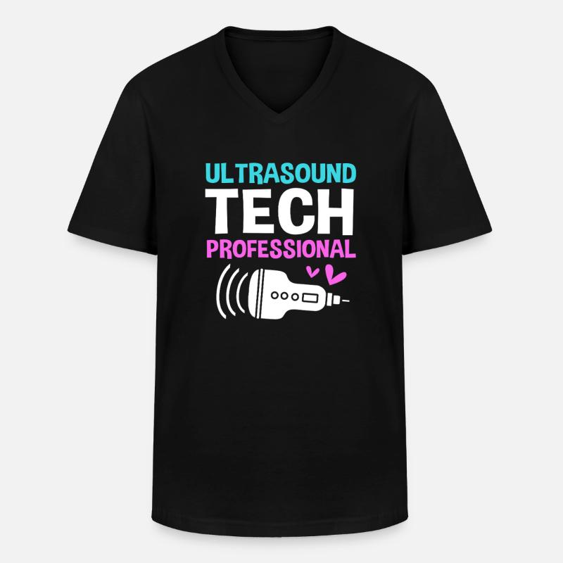 Ultraschalltechniker Ultraschall Techniker - Männer-T-Shirt mit V-Ausschnitt - Schwarz