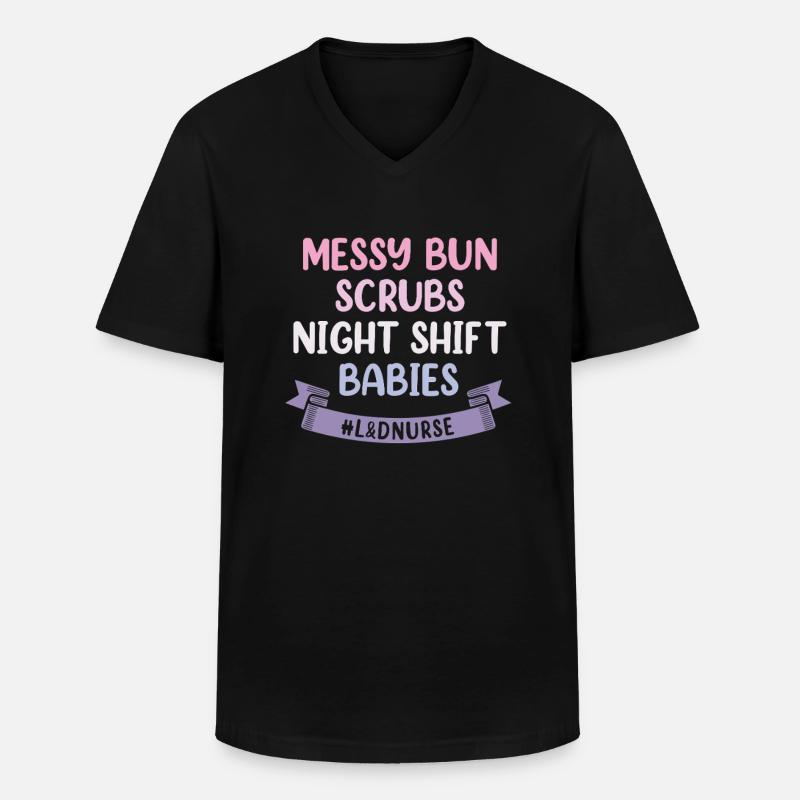 Entbindung Hebamme - Männer-T-Shirt mit V-Ausschnitt - Schwarz