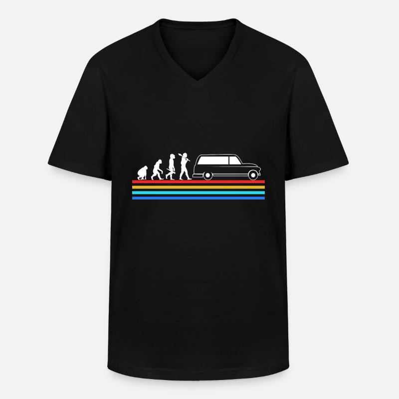 Bestattung Bestatter Evolution - Männer-T-Shirt mit V-Ausschnitt - Schwarz