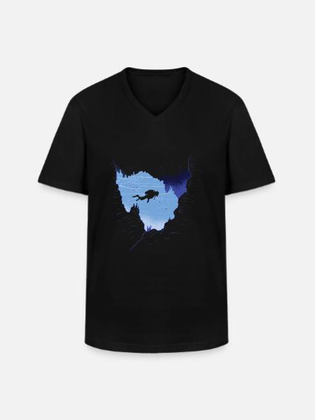 Diver diver diving gift - Men's V-Neck T-Shirt - black