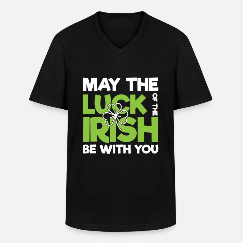 Irland - Männer-T-Shirt mit V-Ausschnitt - Schwarz