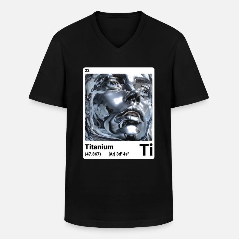 AI am Titan (wt) - Männer-T-Shirt mit V-Ausschnitt - Schwarz