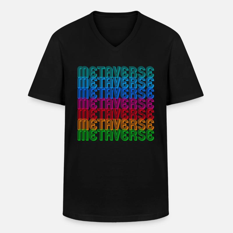 Metaverse - Männer-T-Shirt mit V-Ausschnitt - Schwarz
