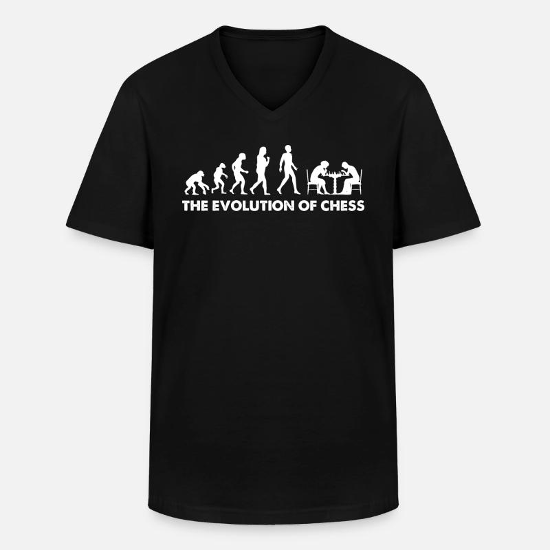 The Evolution Of Chess - Männer-T-Shirt mit V-Ausschnitt - Schwarz