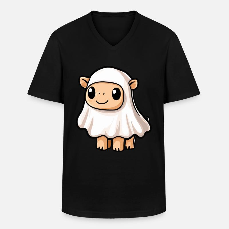 Kamel Halloween Lustig Geist - Männer-T-Shirt mit V-Ausschnitt - Schwarz