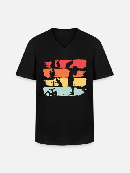 Mama Retro - Men's V-Neck T-Shirt - black