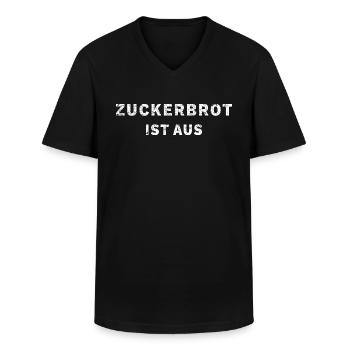 Zuckerbrot ist aus - Männer-T-Shirt mit V-Ausschnitt - Schwarz - Vorne - AI Model Male 178 dark (178cm)