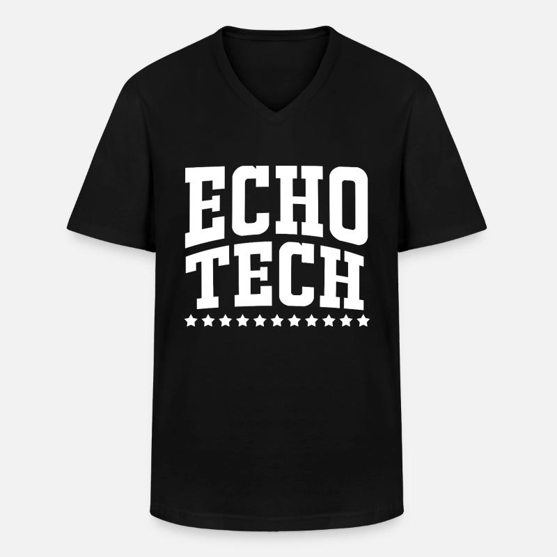 Kardiographie Kardiogramm - Männer-T-Shirt mit V-Ausschnitt - Schwarz