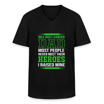 Gallengangskrebs - Männer-T-Shirt mit V-Ausschnitt - Schwarz - Vorne - AI Model Male 178 dark (178cm)