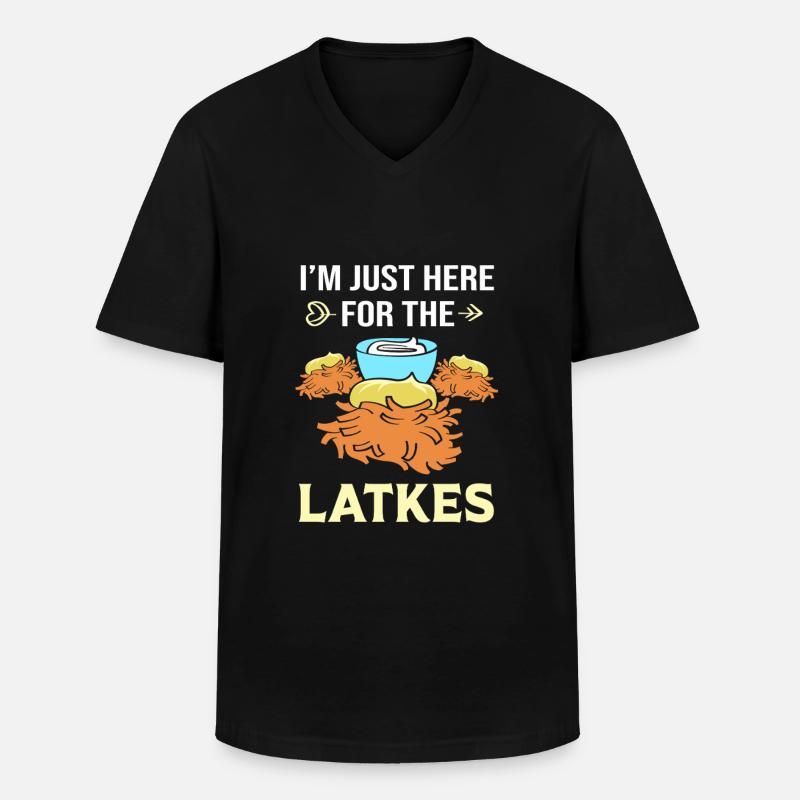 Hanoukka Hanoukka Hanoukka - T-shirt col V Homme - noir