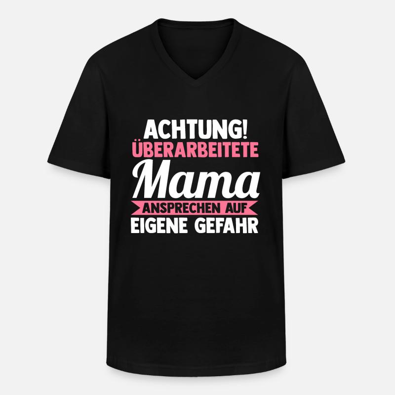 Mutter Mama - Männer-T-Shirt mit V-Ausschnitt - Schwarz
