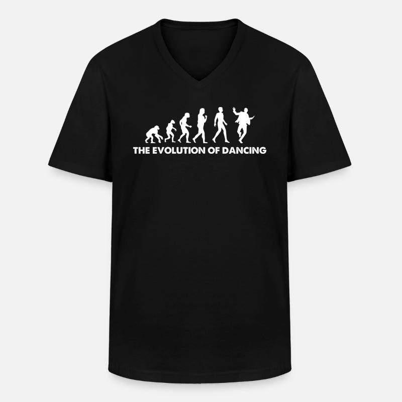 The Evolution Of Dancing - Männer-T-Shirt mit V-Ausschnitt - Schwarz