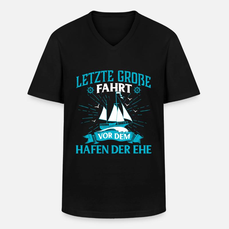 Junggesellenabschied Ehe Junggeselle - Männer-T-Shirt mit V-Ausschnitt - Schwarz
