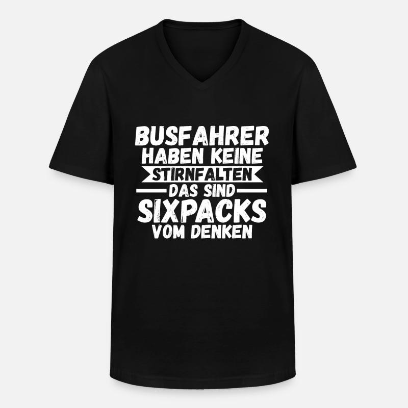 Bus Busfahrer - Männer-T-Shirt mit V-Ausschnitt - Schwarz