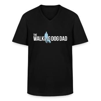 The Walking Dog Dad - Männer-T-Shirt mit V-Ausschnitt - Schwarz - Vorne - AI Model Male 178 dark (178cm)