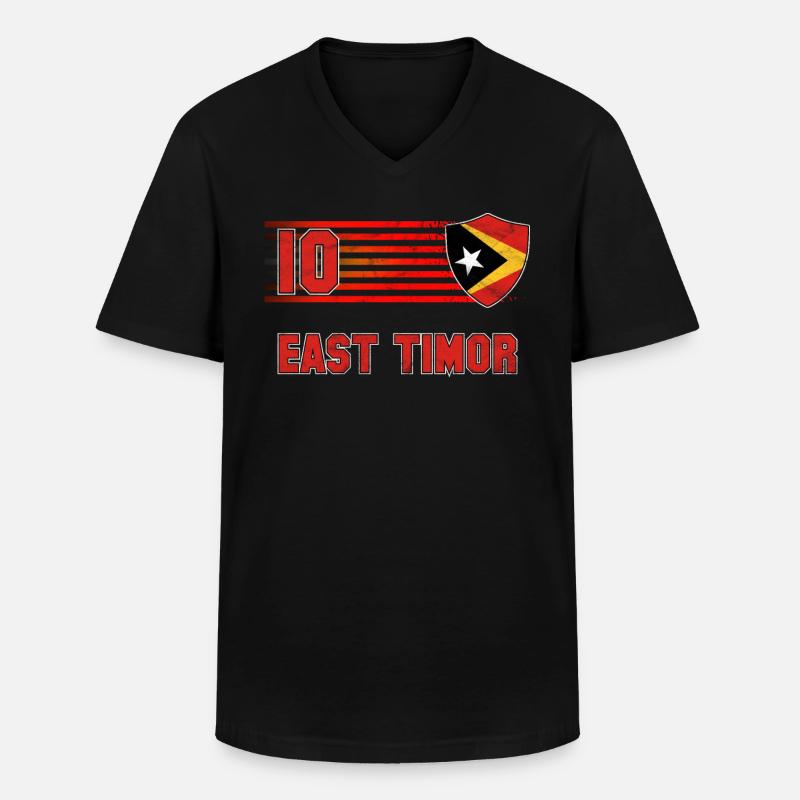Osttimor - Männer-T-Shirt mit V-Ausschnitt - Schwarz