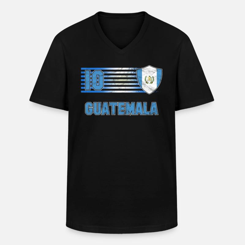 Guatemala - Männer-T-Shirt mit V-Ausschnitt - Schwarz