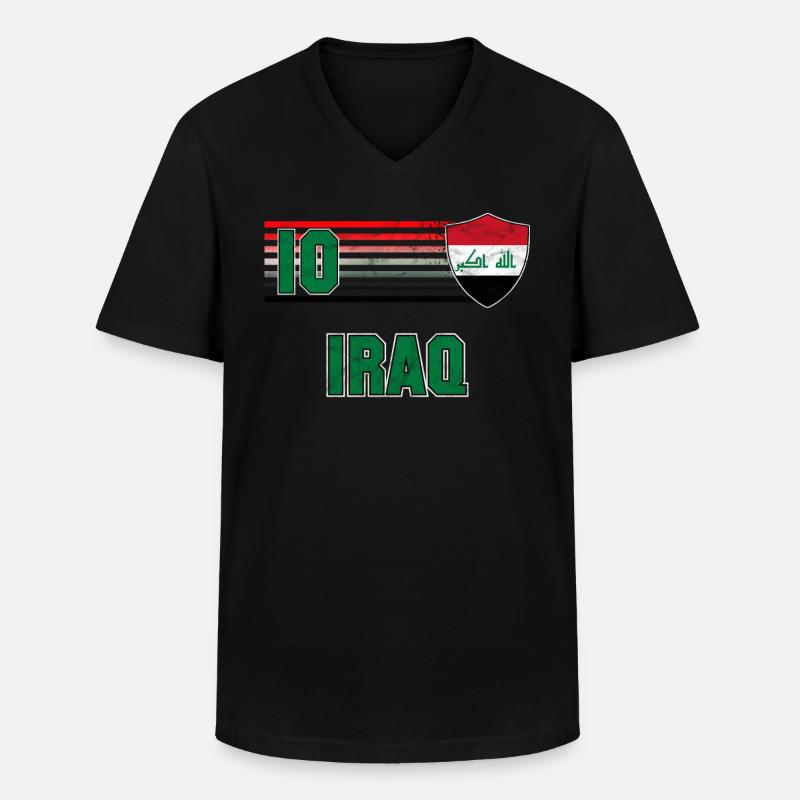Irak - Männer-T-Shirt mit V-Ausschnitt - Schwarz