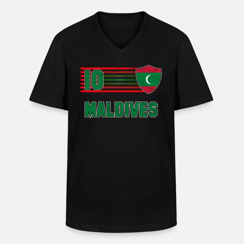 Malediven - Männer-T-Shirt mit V-Ausschnitt - Schwarz