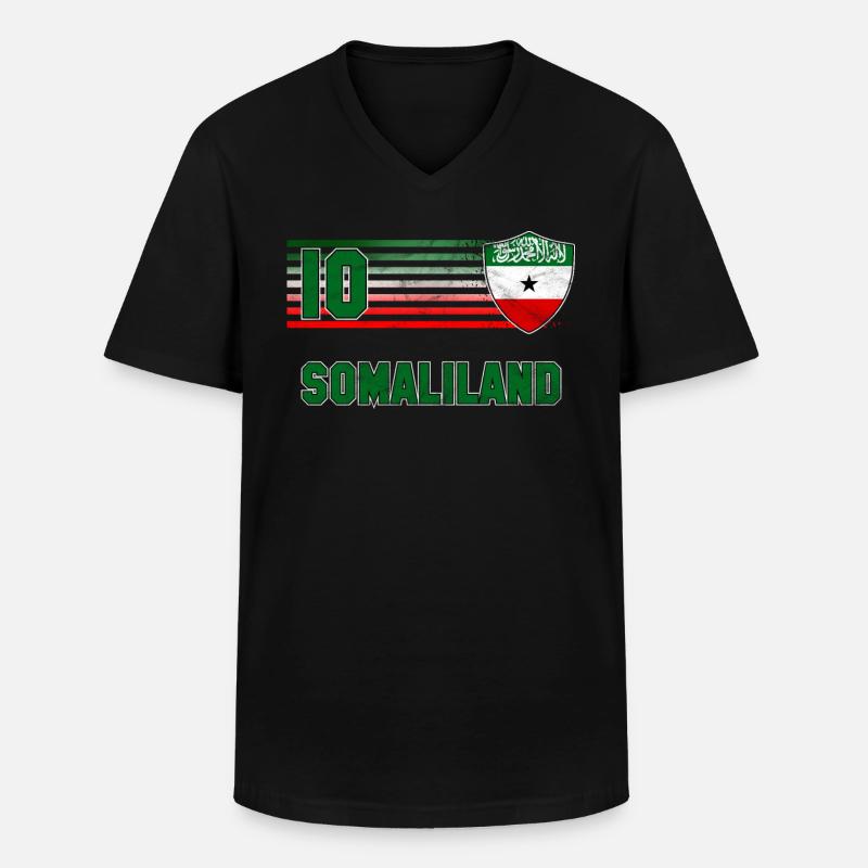 Somaliland - Männer-T-Shirt mit V-Ausschnitt - Schwarz
