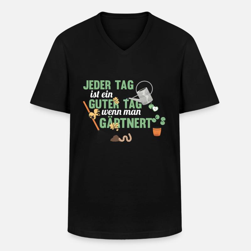Gartenarbeit Garten Gärtner Hobbygärtner - Männer-T-Shirt mit V-Ausschnitt - Schwarz