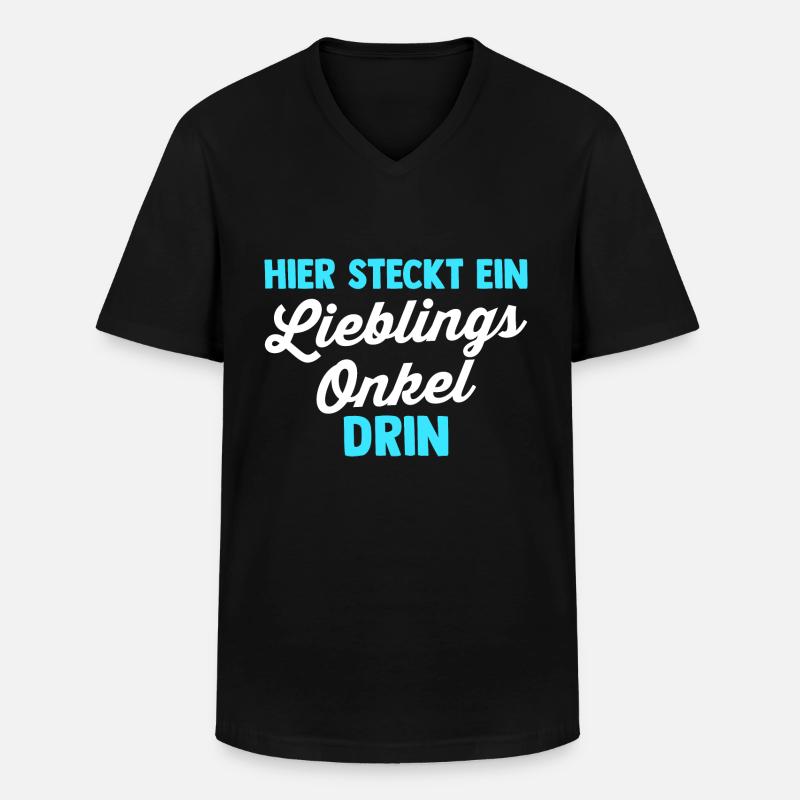 Patenonkel Onkel - Männer-T-Shirt mit V-Ausschnitt - Schwarz