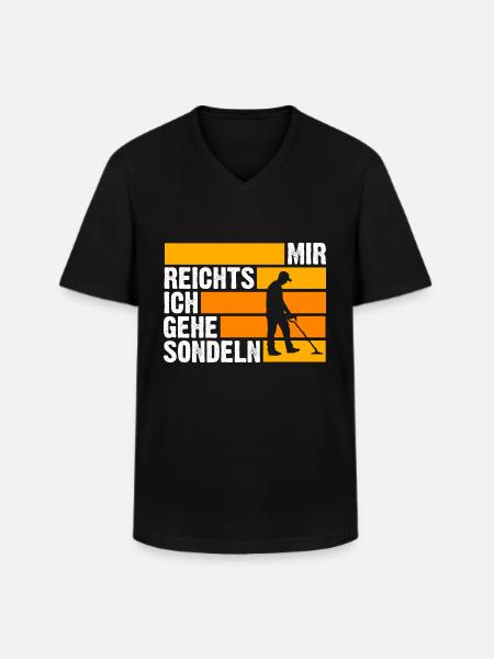 Sondler Sondeln Sondel Sondengänger - Männer-T-Shirt mit V-Ausschnitt - Schwarz