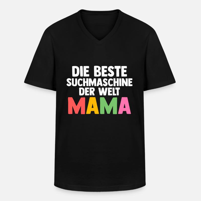 Mutter Mama - Männer-T-Shirt mit V-Ausschnitt - Schwarz