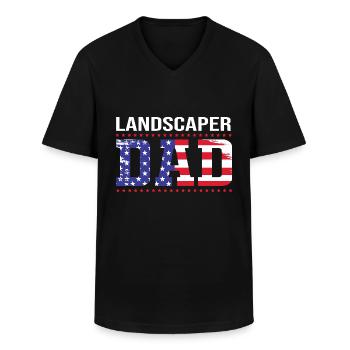 Landscaper Gardener Gardener Garden - Men's V-Neck T-Shirt - black - Front - AI Model Male 178 dark (178cm)