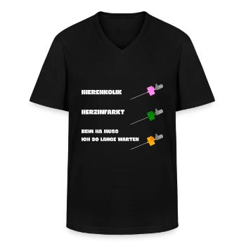 Rettungsdienst Notfallsanitäter Notarzt NA - Männer-T-Shirt mit V-Ausschnitt - Schwarz - Vorne - AI Model Male 178 dark (178cm)