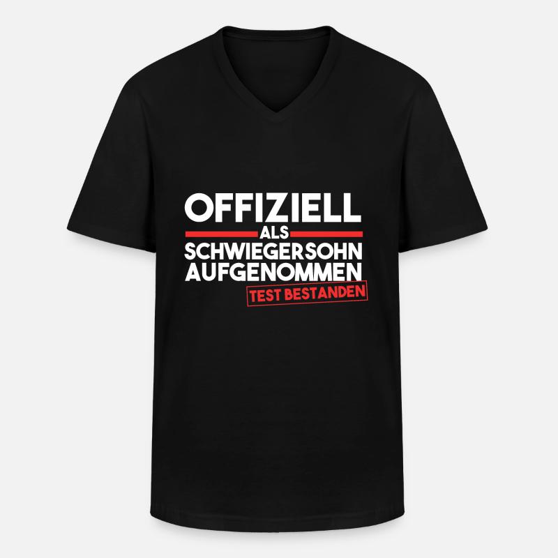 Schwiegersohn - Männer-T-Shirt mit V-Ausschnitt - Schwarz