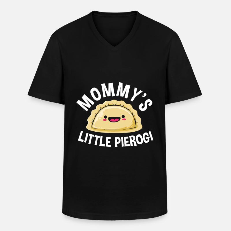 Polen Polnisch Pierogi - Männer-T-Shirt mit V-Ausschnitt - Schwarz