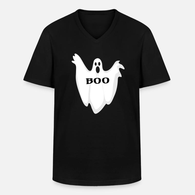 Geist Gespenst - Männer-T-Shirt mit V-Ausschnitt - Schwarz
