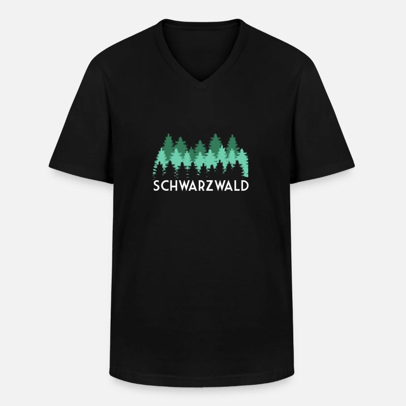 schwarzwald - Männer-T-Shirt mit V-Ausschnitt - Schwarz