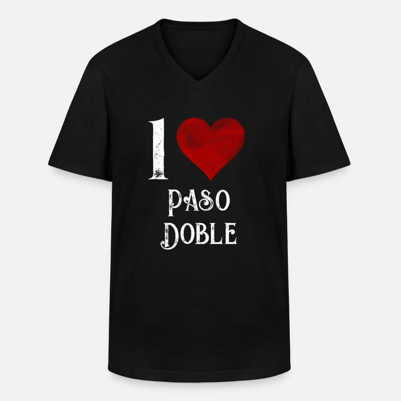 paso doble Tanzpartner Geschenk - Männer-T-Shirt mit V-Ausschnitt - Schwarz