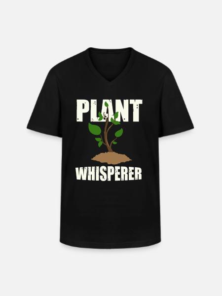Murmure végétal - T-shirt col V Homme - noir