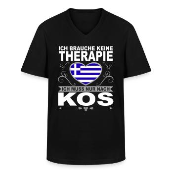 Ich muss nach Kos Urlaub Griechenland Geschenk - Männer-T-Shirt mit V-Ausschnitt - Schwarz - Vorne - AI Model Male 178 dark (178cm)