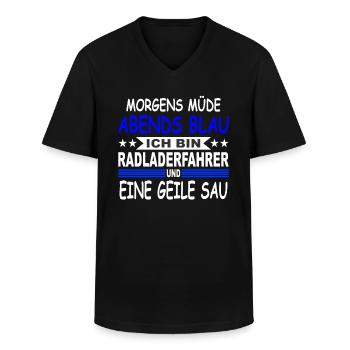 Radladerfahrer Geschenk Radlader Teleskoplader - Männer-T-Shirt mit V-Ausschnitt - Schwarz - Vorne - AI Model Male 178 dark (178cm)