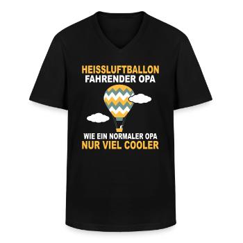 Heißluftballon Geschenk Ballonfahrt Gasballon - Männer-T-Shirt mit V-Ausschnitt - Schwarz - Vorne - AI Model Male 178 dark (178cm)